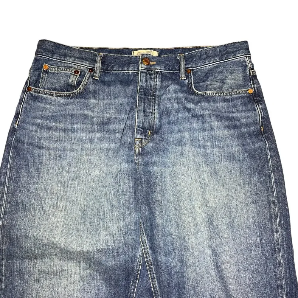 Madewell Medium Wash High-Rise Cropped Wide-Leg Jeans - Picture 5 of 11